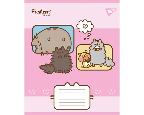Зошит учнівський шкільний Pusheen Funny А5 18 аркушів лінія YES (767606)