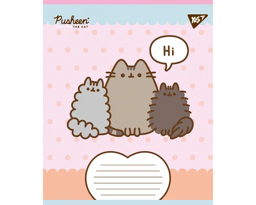 Зошит учнівський шкільний Pusheen Weekend А5 12 аркушів лінія YES (767608)