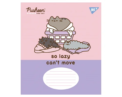 Зошит учнівський шкільний Pusheen The Cat А5 12 аркушів лінія YES (767613)