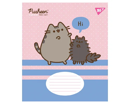 Зошит учнівський шкільний Pusheen The Cat А5 18 аркушів клітинка YES (767615)