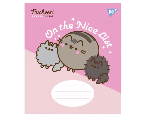 Зошит учнівський шкільний Pusheen The Cat А5 18 аркушів клітинка YES (767615)