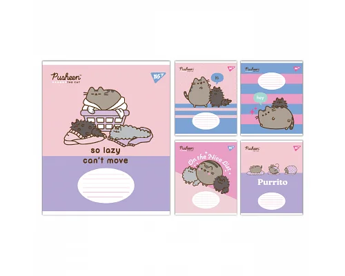 Зошит учнівський шкільний Pusheen The Cat А5 18 аркушів лінія YES (767616)