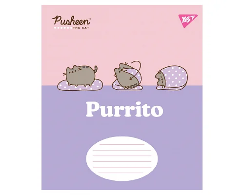 Зошит учнівський шкільний Pusheen The Cat А5 18 аркушів лінія YES (767616)