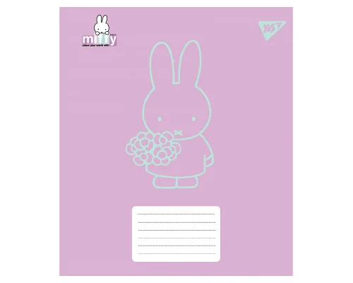 Зошит учнівський шкільний Miffy Bunny А5 12 аркушів лінія YES (767618)
