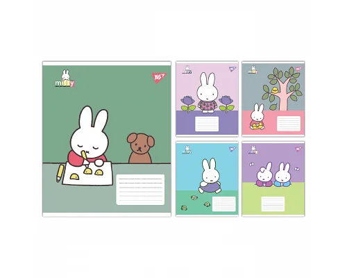 Зошит учнівський шкільний Miffy Spring А5 12 аркушів коса лінія YES (767626)