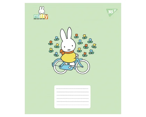 Зошит учнівський шкільний Miffy Playfull А5 12 аркушів коса лінія YES (767633)