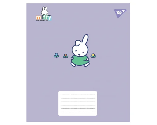 Зошит учнівський шкільний Miffy Playfull А5 12 аркушів коса лінія YES (767633)