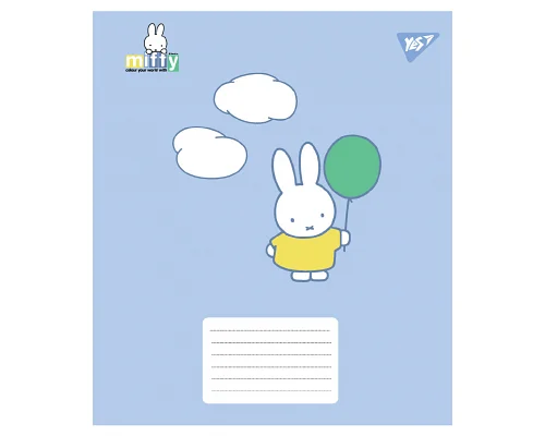 Зошит учнівський шкільний Miffy Playfull А5 18 аркушів лінія YES (767635)