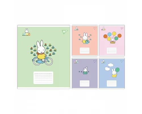 Зошит учнівський шкільний Miffy Playfull А5 24 аркушів лінія YES (767637)