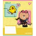 Зошит учнівський шкільний Line Friends Funny А5 12 аркушів лінія YES (767639)