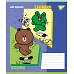 Зошит учнівський шкільний Line Friends Funny А5 12 аркушів коса лінія YES (767640)