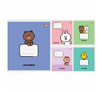Зошит учнівський шкільний Line Friends Stylish А5 12 аркушів лінія YES (767646)