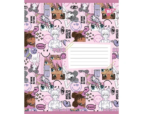 Зошит учнівський шкільний Smiley World Cool А5 12 аркушів лінія YES (767659)