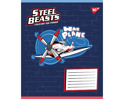 Зошит учнівський шкільний Steel Beasts А5 12 аркушів лінія YES (767710)