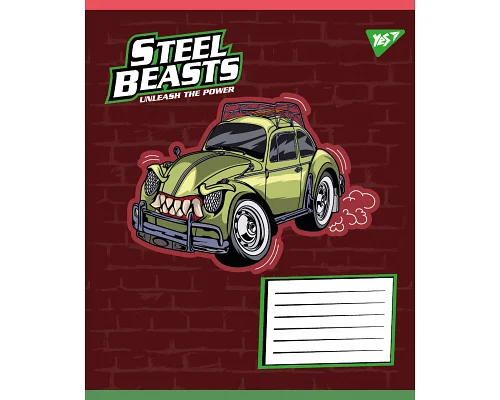 Зошит учнівський шкільний Steel Beasts А5 12 аркушів лінія YES (767710)