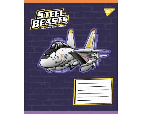 Зошит учнівський шкільний Steel Beasts А5 12 аркушів лінія YES (767710)
