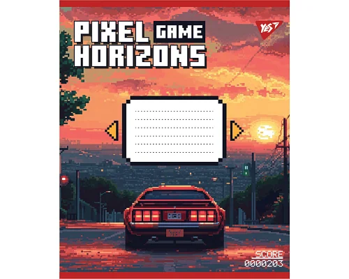 Зошит учнівський шкільний Pixel game А5 12 аркушів лінія YES (767775)