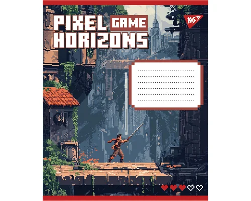 Зошит учнівський шкільний Pixel game А5 12 аркушів лінія YES (767775)
