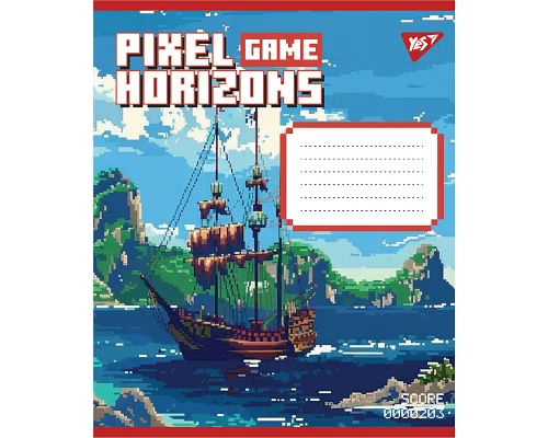 Зошит учнівський шкільний Pixel game А5 18 аркушів лінія YES (767778)
