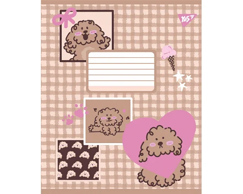 Зошит учнівський шкільний Hello Puppy А5 24 аркушів лінія YES (767811)