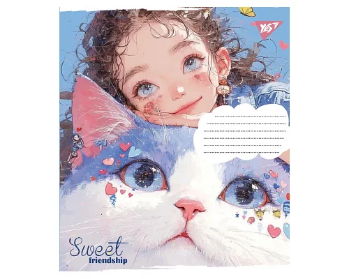 Зошит учнівський шкільний Sweet Friendship А5 12 аркушів лінія YES (767862)