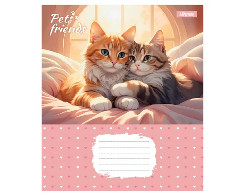 Зошит учнівський шкільний Pets Frinds А5 12 аркушів лінія 1 Вересня (768067)