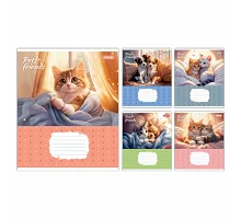 Зошит учнівський шкільний Pets Frinds А5 12 аркушів коса лінія 1 Вересня (768068)