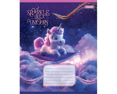 Зошит учнівський шкільний Unicorn А5 12 аркушів клітинка 1 Вересня (768127)