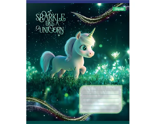 Тетрадь ученическая школьная Unicorn А5 12 листов косая линия 1 Вересня (768129)