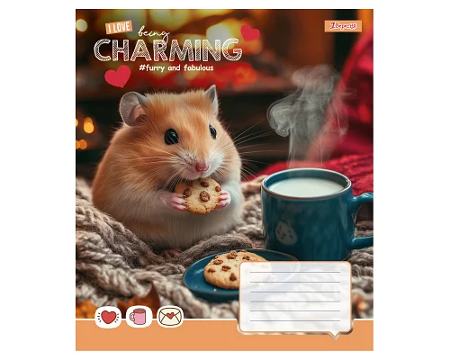 Зошит учнівський шкільний Charming А5 24 аркушів лінія 1 Вересня (768188)