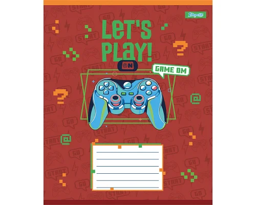 Зошит учнівський шкільний Let's Play А5 12 аркушів лінія 1 Вересня (768190)