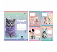 Зошит учнівський шкільний Funny Pets А5 12 аркушів лінія 1 Вересня (768209)