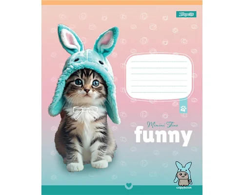 Зошит учнівський шкільний Funny Pets А5 12 аркушів лінія 1 Вересня (768209)