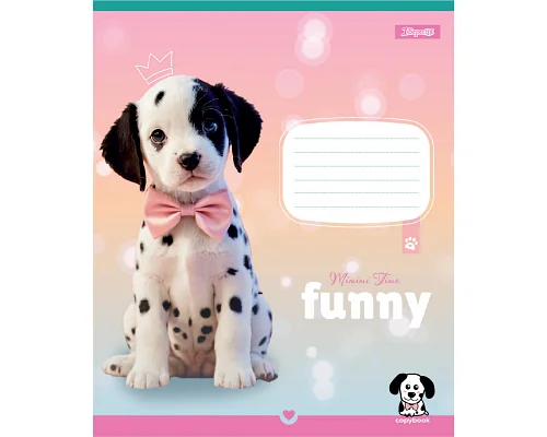 Зошит учнівський шкільний Funny Pets А5 12 аркушів лінія 1 Вересня (768209)