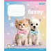 Зошит учнівський шкільний Funny Pets А5 12 аркушів лінія 1 Вересня (768209)