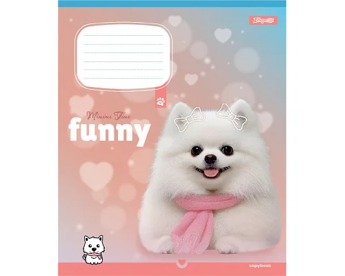 Зошит учнівський шкільний Funny Pets А5 12 аркушів лінія 1 Вересня (768209)
