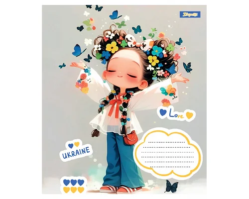 Зошит учнівський шкільний Free and Happy А5 12 аркушів лінія 1 Вересня (768233)
