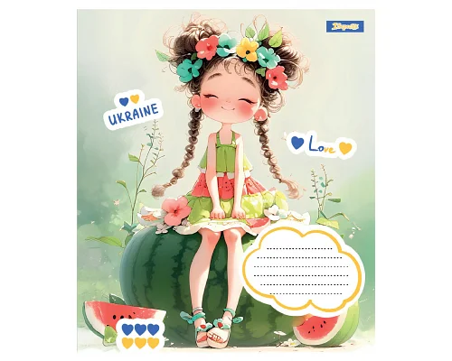 Зошит учнівський шкільний Free and Happy А5 12 аркушів лінія 1 Вересня (768233)