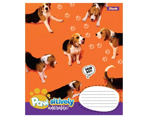 Зошит учнівський шкільний Pawsitively А5 12 аркушів лінія 1 Вересня (768236)