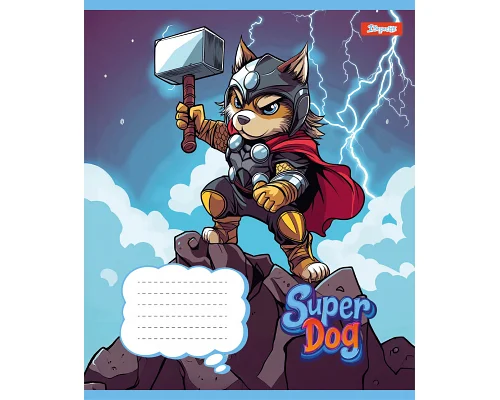 Зошит учнівський шкільний Super Dog А5 12 аркушів лінія 1 Вересня (768253)