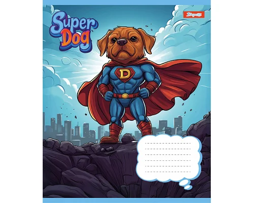 Зошит учнівський шкільний Super Dog А5 12 аркушів лінія 1 Вересня (768253)