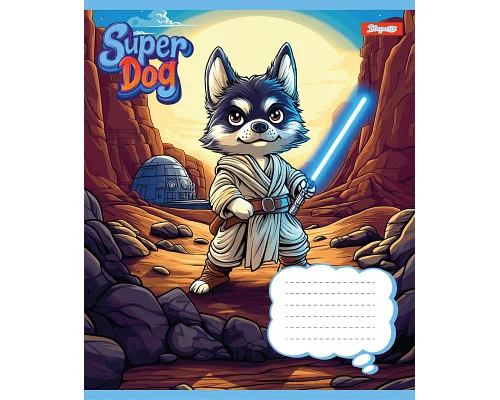 Зошит учнівський шкільний Super Dog А5 12 аркушів лінія 1 Вересня (768253)