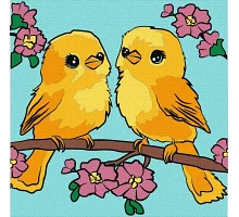 Картина по номерам Радужные птички art_selena_ua 25х25 Идейка (KHO1178)