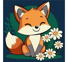 Картина по номерам Красивая лисичка art_selena_ua 25х25 Идейка (KHO6299)