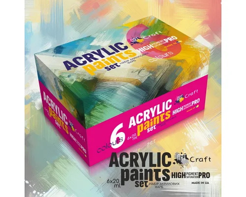 Набір акрилових фарб 6 шт. по 20 мл Art Craft (5081-AC)