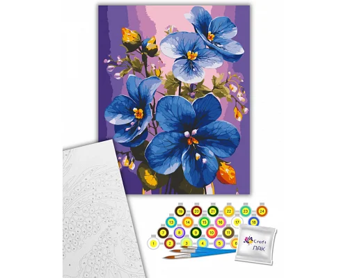 Картина за номерами Сині фіалки 40х50 см Art Craft (13097-AC)