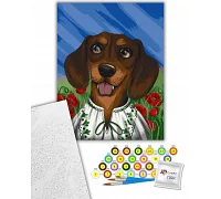 Картина за номерами Вухастий патріот 40х50 см by Polina Skurykhina pollypop92 Art Craft (11523-AC)