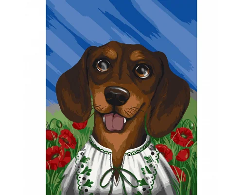 Картина за номерами Вухастий патріот 40х50 см by Polina Skurykhina pollypop92 Art Craft (11523-AC)