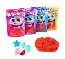Кінетичний пісок Strateg Magic sand в пакеті 39403-6 червоний, 0,500 кг