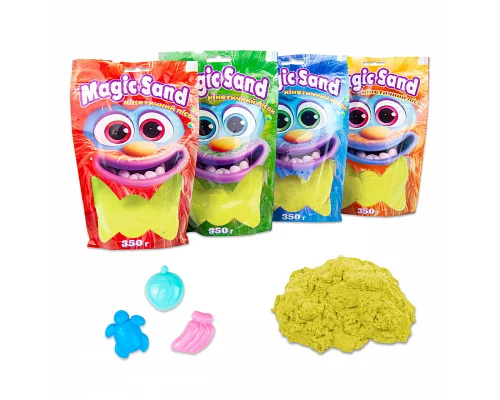 Кінетичний пісок Strateg Magic sand в пакеті 39402-5 жовтий, 0,350 кг